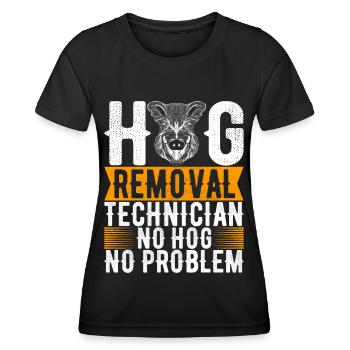 Jäger Wildschwein Jagen - Frauen Funktions-T-Shirt - Schwarz - Vorne - AI Model Female 172 light (172cm)