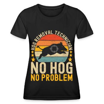 Jäger Wildschwein Jagen - Frauen Funktions-T-Shirt - Schwarz - Vorne - AI Model Female 172 light (172cm)