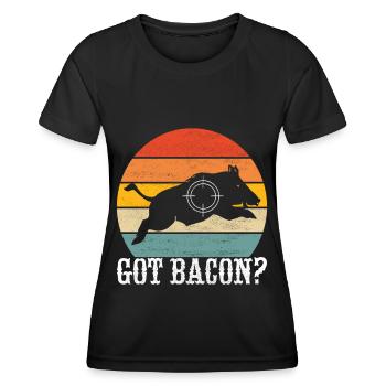 Jäger Wildschwein Jagen - Frauen Funktions-T-Shirt - Schwarz - Vorne - AI Model Female 172 light (172cm)