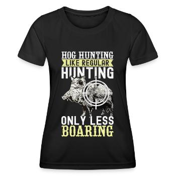 Jäger Wildschwein Jagen - Frauen Funktions-T-Shirt - Schwarz - Vorne - AI Model Female 172 light (172cm)