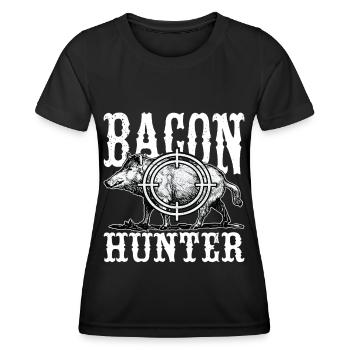 Hunters Wild Boar Hunting - Women's Functional T-Shirt - black - Front - AI Model Female 172 light (172cm)
