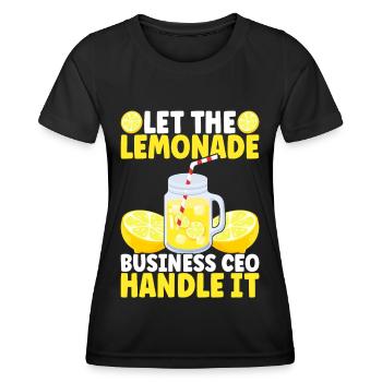 Limonade Limonadenstand - Frauen Funktions-T-Shirt - Schwarz - Vorne - AI Model Female 172 light (172cm)