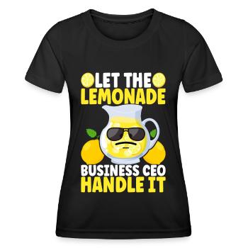 Limonade Limonadenstand - Frauen Funktions-T-Shirt - Schwarz - Vorne - AI Model Female 172 light (172cm)
