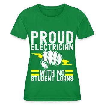 Électricien Technicien en électronique - T-shirt sport Femme - vert - Devant - AI Model Female 172 dark (172cm)