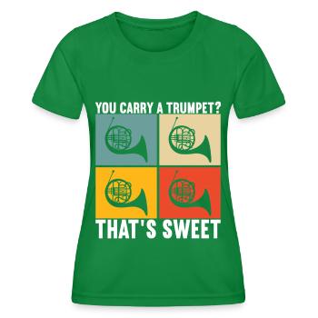 Cuivre à cor - T-shirt sport Femme - vert - Devant - AI Model Female 172 dark (172cm)