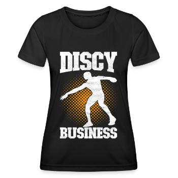 Lanceur de disque Lancer de disque - T-shirt sport Femme - noir - Devant - AI Model Female 172 light (172cm)