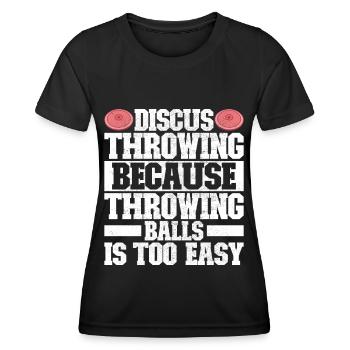 Lanceur de disque Lancer de disque - T-shirt sport Femme - noir - Devant - AI Model Female 172 light (172cm)