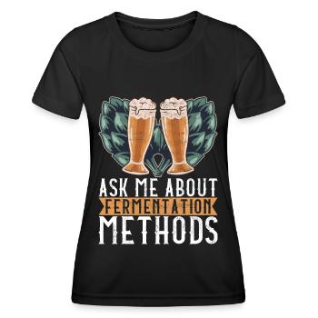Brassage de bière Brassage de bière - T-shirt sport Femme - noir - Devant - AI Model Female 172 light (172cm)