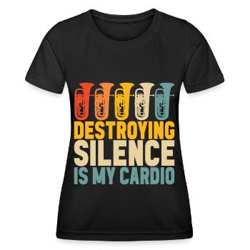 Euphonium baryton cor ténor - T-shirt sport Femme - noir - Devant - AI Model Female 172 light (172cm)