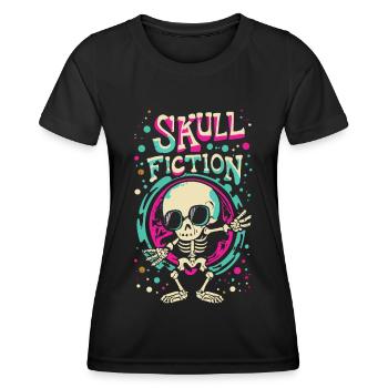 Skull Fiction Skull Skull Gift Idea - T-shirt sport Femme - noir - Devant - AI Model Female 172 light (172cm)