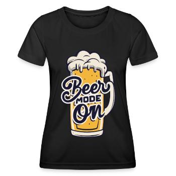 Mode bière sur les buveurs de bière Amateurs de bière - T-shirt sport Femme - noir - Devant - AI Model Female 172 light (172cm)
