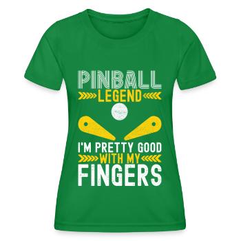 Pinball Flipper - Women's Functional T-Shirt - kelly green - Front - AI Model Female 172 dark (172cm)