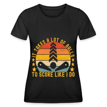 Pinball Flipper - Women's Functional T-Shirt - black - Front - AI Model Female 172 light (172cm)