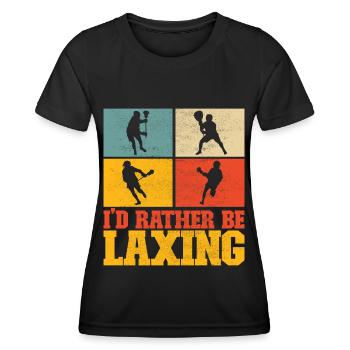 Lacrosse Lacrosse Players - Women's Functional T-Shirt - black - Front - AI Model Female 172 light (172cm)