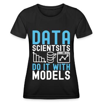Analyste de données en science des données - T-shirt sport Femme - noir - Devant - AI Model Female 172 light (172cm)