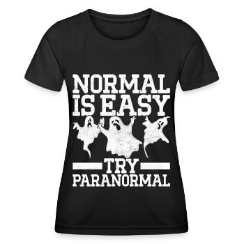Enquêteur paranormal Chasse aux fantômes - T-shirt sport Femme - noir - Devant - AI Model Female 172 light (172cm)