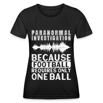 Enquêteur paranormal Chasse aux fantômes - T-shirt sport Femme - noir - Devant - AI Model Female 172 light (172cm)