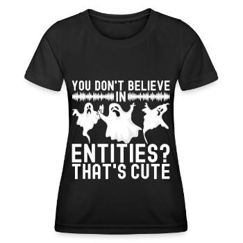 Enquêteur paranormal Chasse aux fantômes - T-shirt sport Femme - noir - Devant - AI Model Female 172 light (172cm)