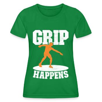 Discus thrower discus throw - Women's Functional T-Shirt - kelly green - Front - AI Model Female 172 dark (172cm)