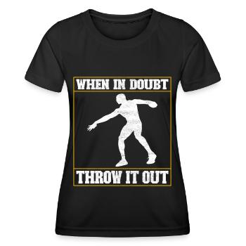 Lancer du disque Lancer du disque - T-shirt sport Femme - noir - Devant - AI Model Female 172 light (172cm)