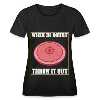 Lancer du disque Lancer du disque - T-shirt sport Femme - noir - Devant - AI Model Female 172 light (172cm)
