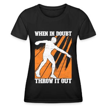 Lancer du disque Lancer du disque - T-shirt sport Femme - noir - Devant - AI Model Female 172 light (172cm)