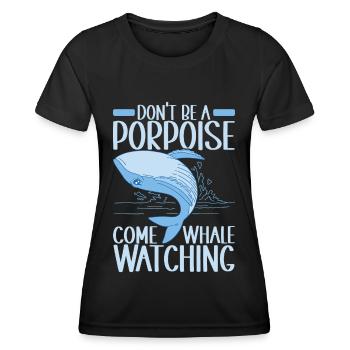 Whales Whale - Women's Functional T-Shirt - black - Front - AI Model Female 172 light (172cm)