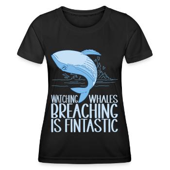Whales Whale - Women's Functional T-Shirt - black - Front - AI Model Female 172 light (172cm)