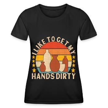 Töpfern Töpfer - Frauen Funktions-T-Shirt - Schwarz - Vorne - AI Model Female 172 light (172cm)