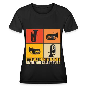 Euphonium Euphoniumspieler - Frauen Funktions-T-Shirt - Schwarz - Vorne - AI Model Female 172 light (172cm)
