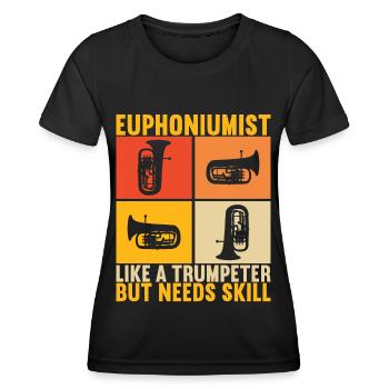 Euphonium Euphoniumspieler - Frauen Funktions-T-Shirt - Schwarz - Vorne - AI Model Female 172 light (172cm)