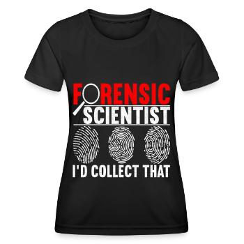 Forensik Forensiker - Frauen Funktions-T-Shirt - Schwarz - Vorne - AI Model Female 172 light (172cm)