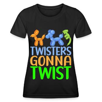 Ballontier Balloon Twisting - Frauen Funktions-T-Shirt - Schwarz - Vorne - AI Model Female 172 light (172cm)
