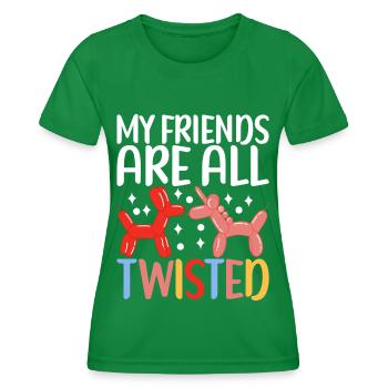 Ballontier Balloon Twisting - Frauen Funktions-T-Shirt - Kelly Green - Vorne - AI Model Female 172 dark (172cm)