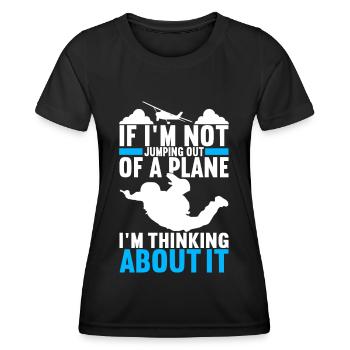 Parachutiste Parachutiste - T-shirt sport Femme - noir - Devant - AI Model Female 172 light (172cm)