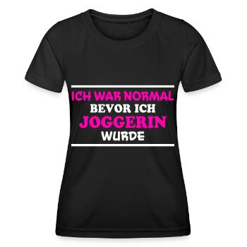 Joggerin Spruch Laufen Joggen Joggerin Geschenk - Frauen Funktions-T-Shirt - Schwarz - Vorne - AI Model Female 172 light (172cm)