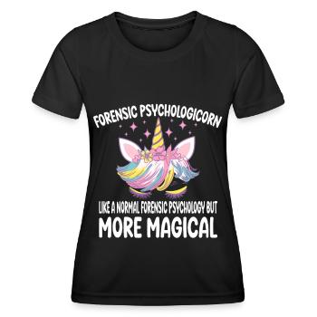 Psychologue médico-légal comme un psychologue normal - T-shirt sport Femme - noir - Devant - AI Model Female 172 light (172cm)