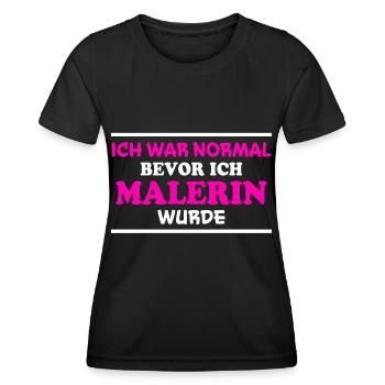Malerin Spruch Malermeister Beruf Malerin Geschenk - Frauen Funktions-T-Shirt - Schwarz - Vorne - AI Model Female 172 light (172cm)