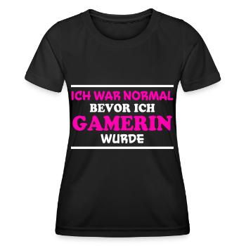 Gamerin Spruch Videospiel Sprüche Gamerin Geschenk - Frauen Funktions-T-Shirt - Schwarz - Vorne - AI Model Female 172 light (172cm)