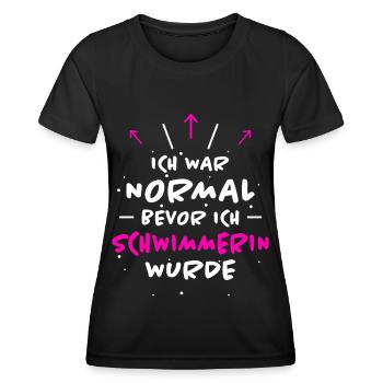 Schwimmerin Spruch Schwimmen Schwimmerin Geschenk - Frauen Funktions-T-Shirt - Schwarz - Vorne - AI Model Female 172 light (172cm)