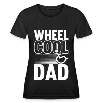Personnes en fauteuil roulant Fauteuil roulant - T-shirt sport Femme - noir - Devant - AI Model Female 172 light (172cm)