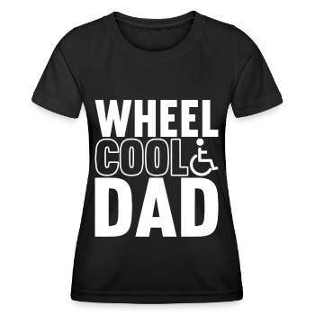 Personnes en fauteuil roulant Fauteuil roulant - T-shirt sport Femme - noir - Devant - AI Model Female 172 light (172cm)