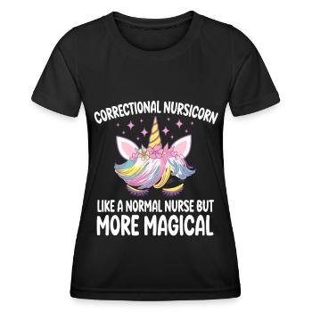 Soins correctionnels comme une infirmière normale cadeaux - T-shirt sport Femme - noir - Devant - AI Model Female 172 light (172cm)
