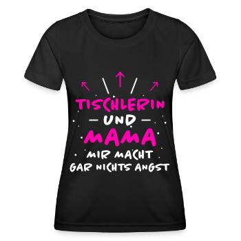 Tischlerin Spruch Schreinerin Tischlerin Geschenk - Frauen Funktions-T-Shirt - Schwarz - Vorne - AI Model Female 172 light (172cm)