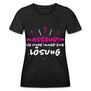 Masseurin Spruch Beruf Lustiges Masseurin Geschenk - Frauen Funktions-T-Shirt - Schwarz - Vorne - AI Model Female 172 light (172cm)