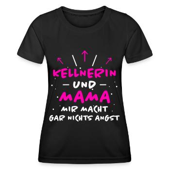Kellnerin Spruch Beruf Lustiges Kellnerin Geschenk - Frauen Funktions-T-Shirt - Schwarz - Vorne - AI Model Female 172 light (172cm)