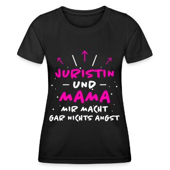 Juristin Spruch Jura Lustiges Juristin Geschenk - Frauen Funktions-T-Shirt - Schwarz - Vorne - AI Model Female 172 light (172cm)