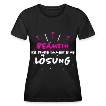 Beamtin Spruch Verbeamtung Büro Beamtin Geschenk - Frauen Funktions-T-Shirt - Schwarz - Vorne - AI Model Female 172 light (172cm)