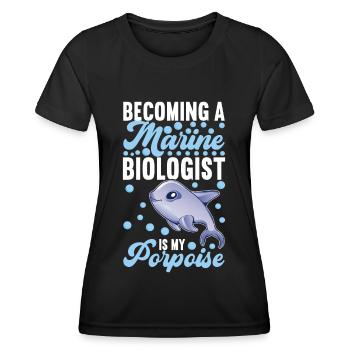 Marine Biology Marine Biologist - Women's Functional T-Shirt - black - Front - AI Model Female 172 light (172cm)