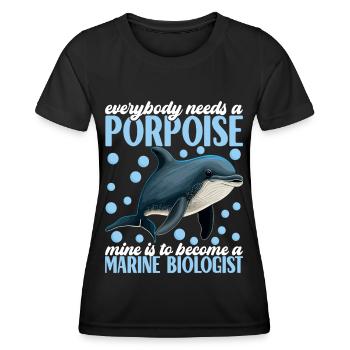 Marine Biology Marine Biologist - Women's Functional T-Shirt - black - Front - AI Model Female 172 light (172cm)